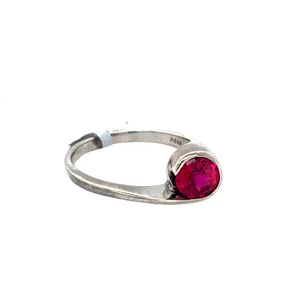 Sterling Silver Ring with Ruby