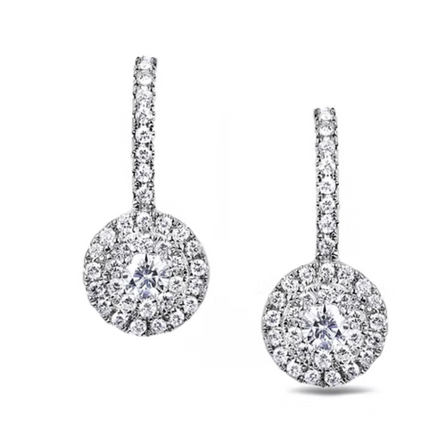 10k White Gold .12 + .50ct Canadian Diamond Earrings