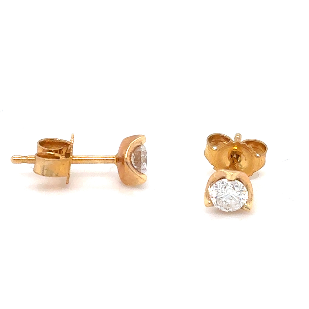14kt Yellow Gold .30ct Diamond Stud Earring