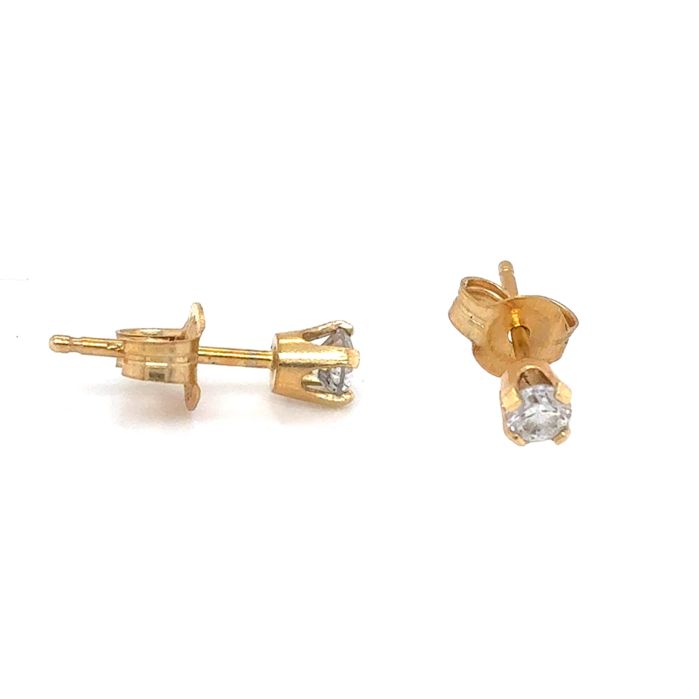 14kt Yellow Gold .20ct Diamond Stud Earring