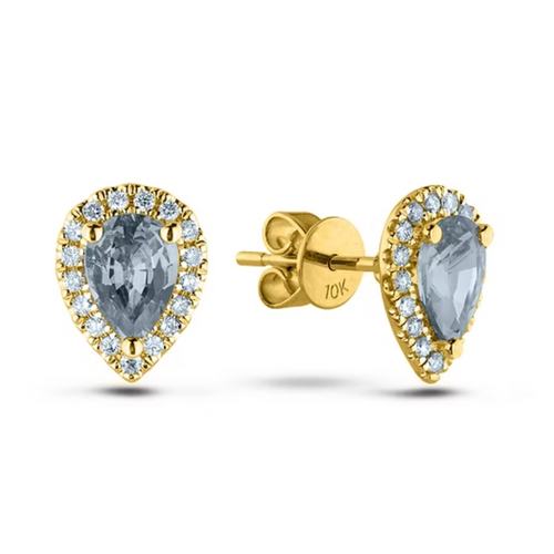10k Yellow Gold .38 + .18ct Canadian Diamond Earrings