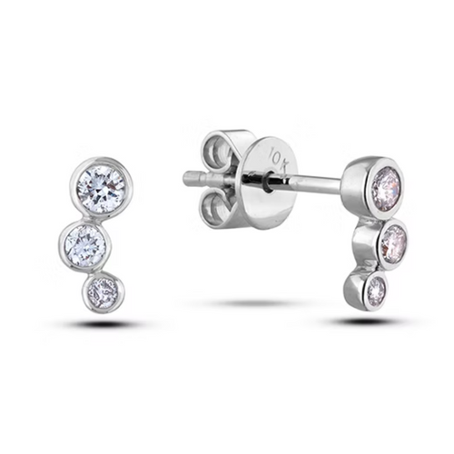 10k White Gold .18ct Canadian Diamond Earrings