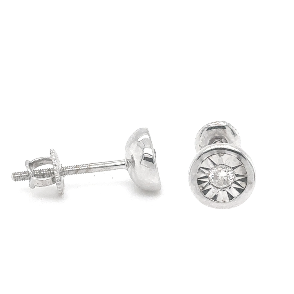 10kt White Gold .10ct Diamond Stud Earring