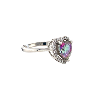 Sterling Silver Ring with Mystic Topaz