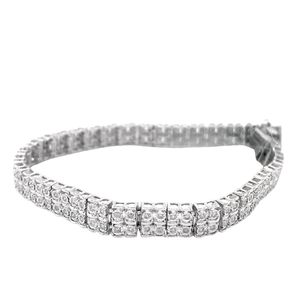 Sterling Silver with Diamonds Tennis Bracelet