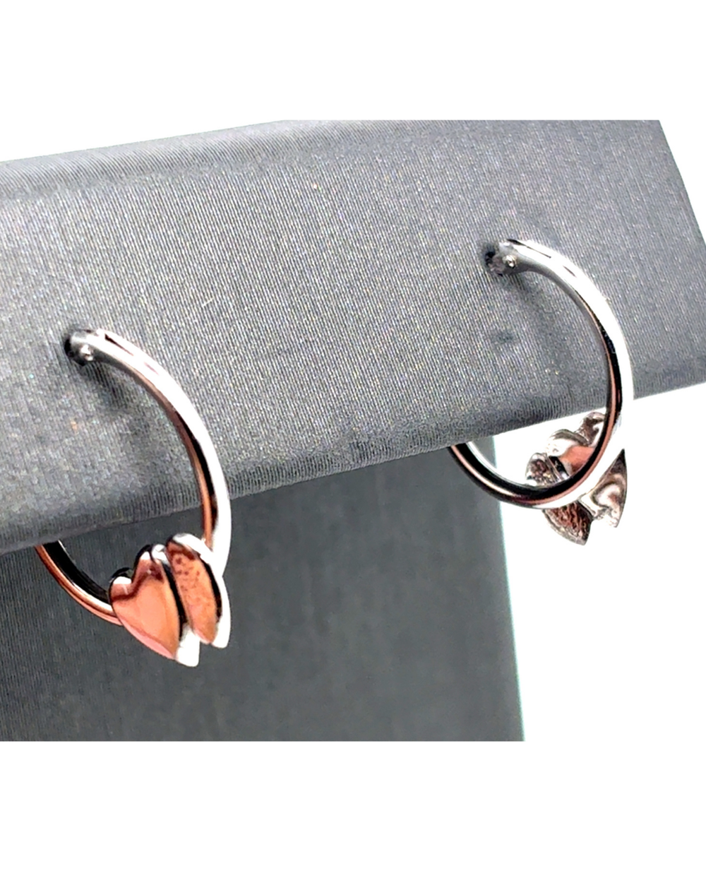 10kt White Gold Fancy Hoops