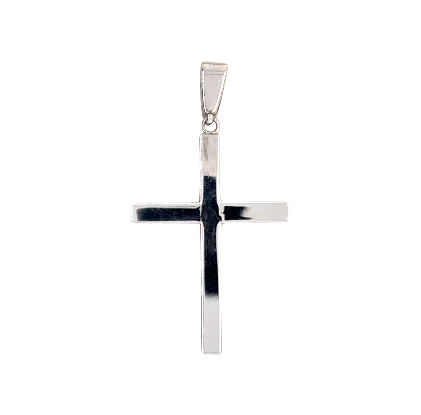 10kt White Gold Cross Charm