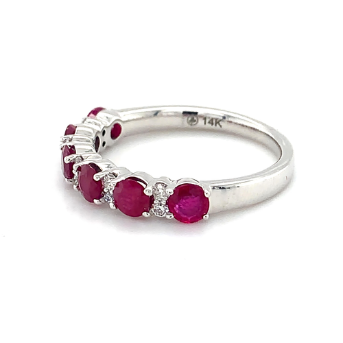 14KW Ruby and Diamond Band