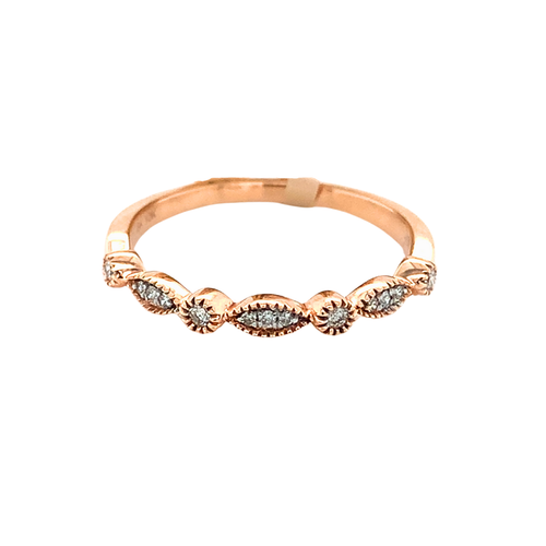 10kt Rose Gold .07tw Diamond Band