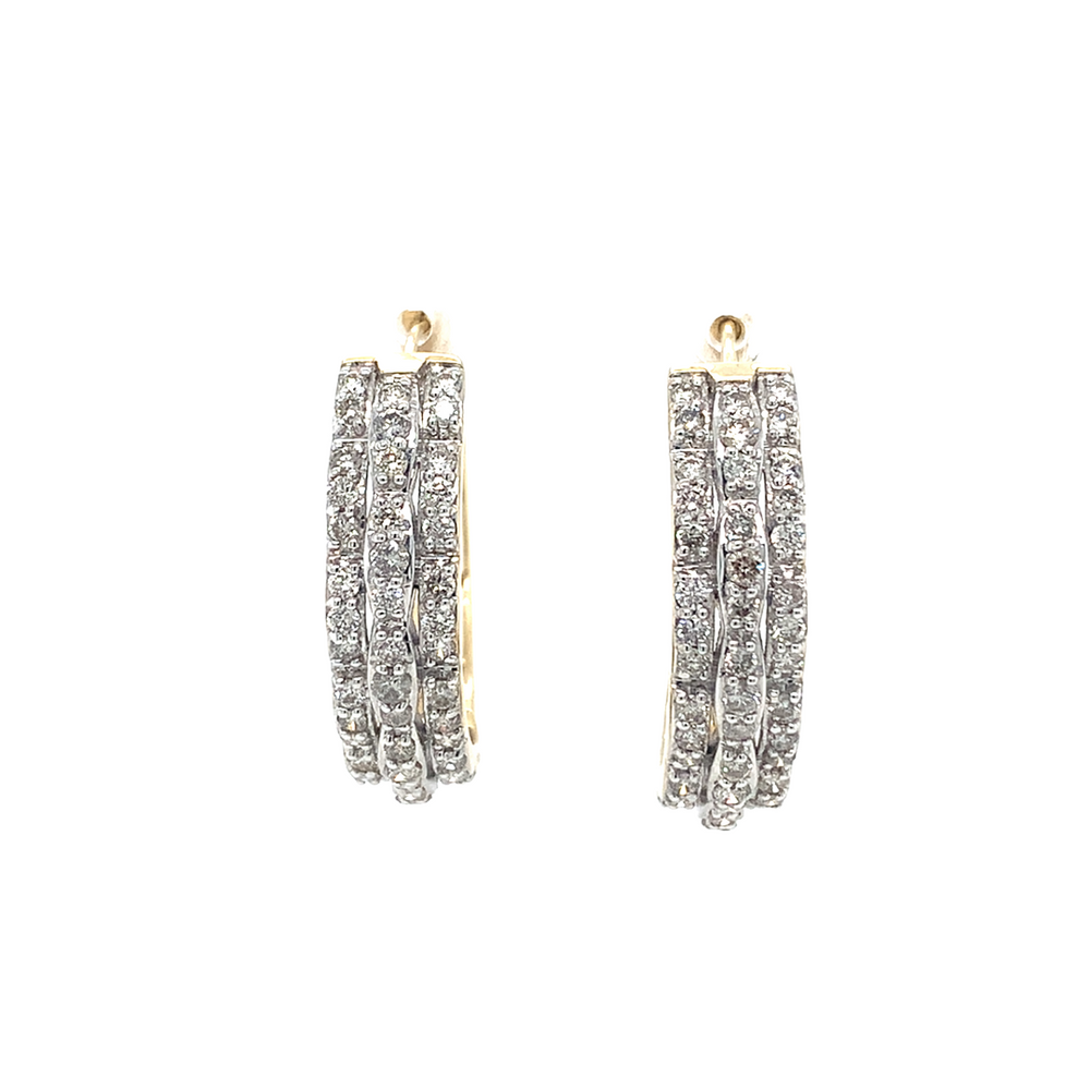 10kt Yellow Gold Diamond Earrings