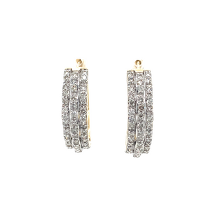 10kt Yellow Gold Diamond Earrings