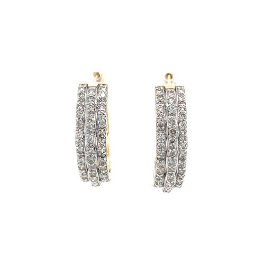 10kt Yellow Gold Diamond Earrings