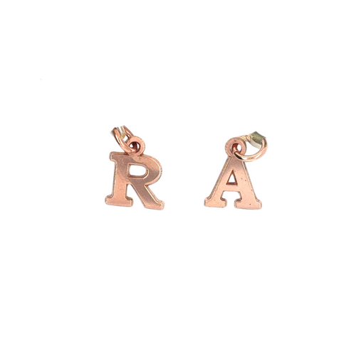 10kt Rose Gold Initial Charms