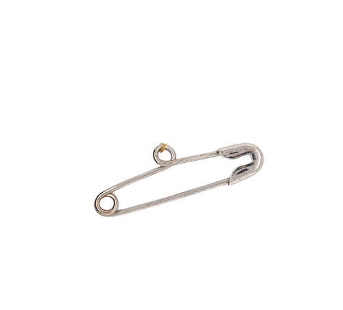 14kt White Gold Safety Pin Charm