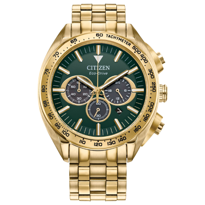 Citizen Carson Gold Tone Eco Drive Watch CA4542-59X