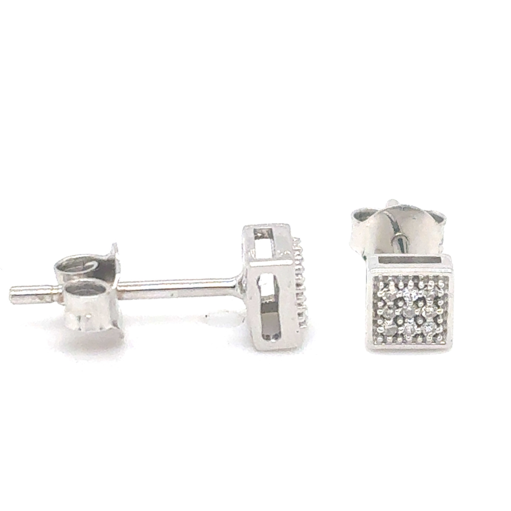 10kt White Gold .08ct Diamond Stud Earring