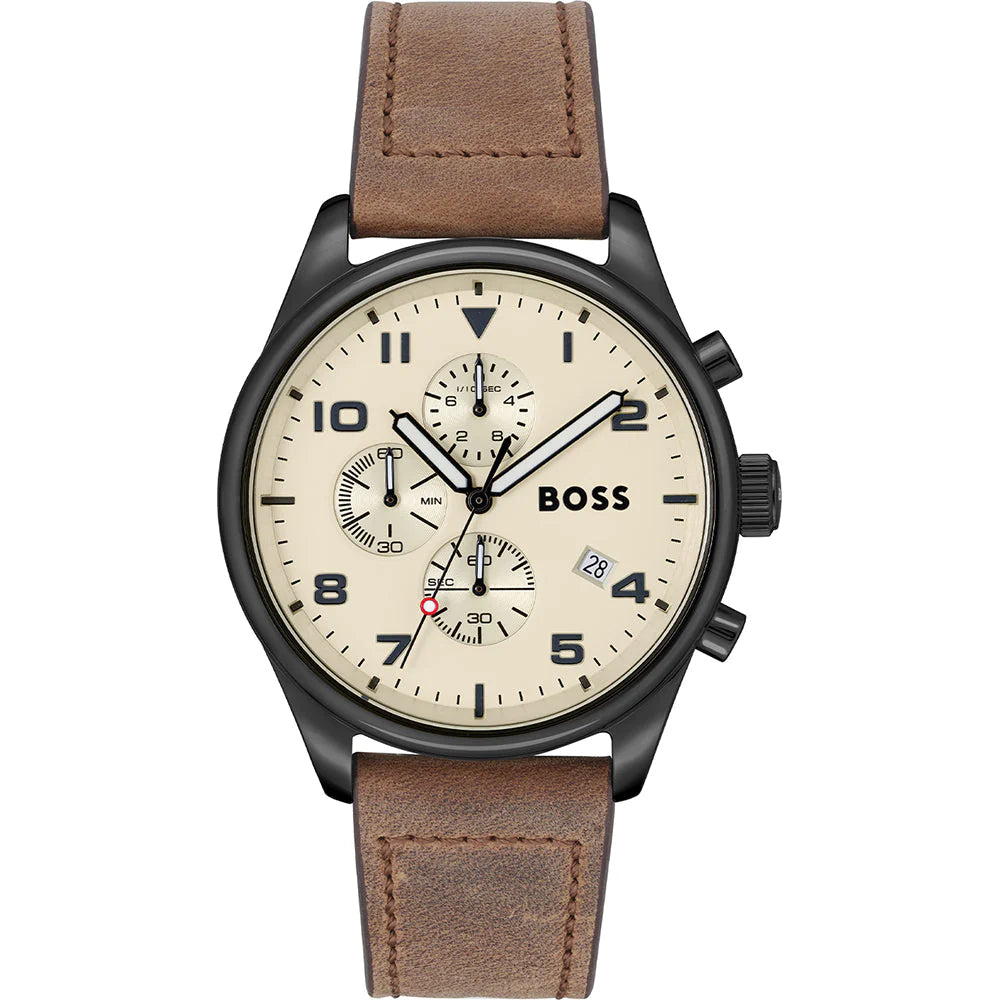 Hugo Boss View Watch – Jewellers Leather Brown II 1513990 Bellagio