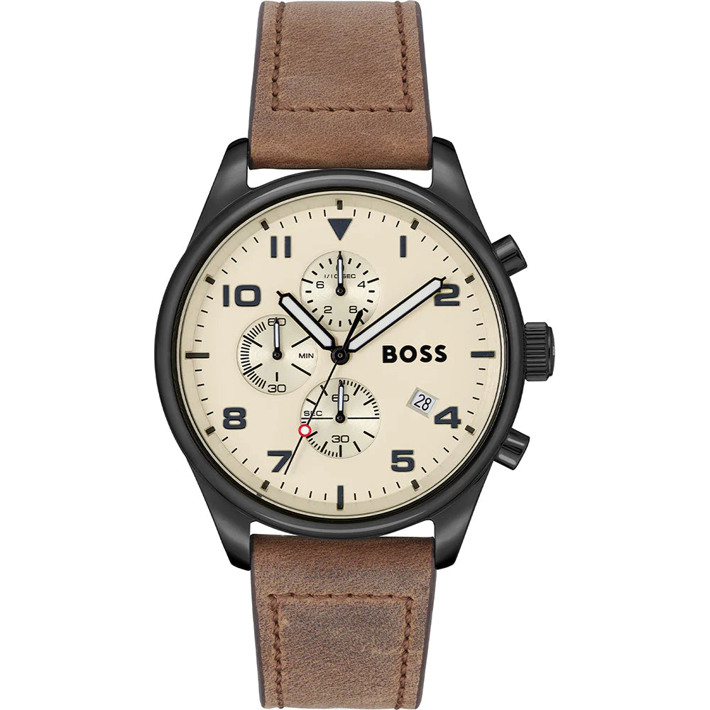 Hugo Boss View Brown Leather Watch 1513990