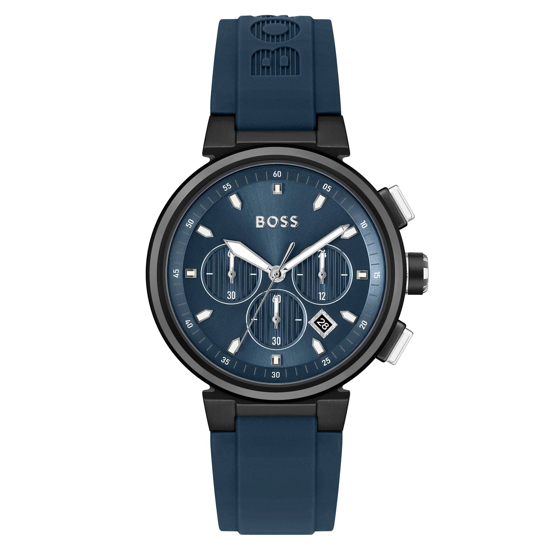 One Bellagio Silicone Boss Watch – Jewellers Hugo 1513998 II Blue Chronograph