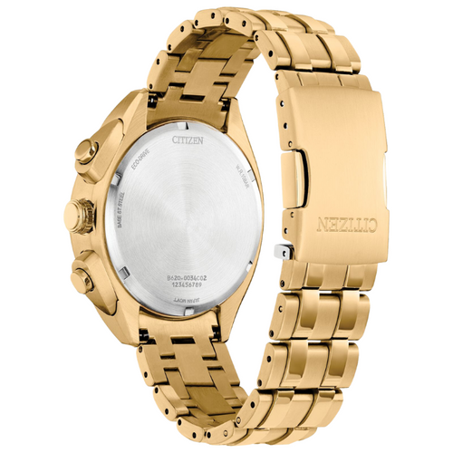 Citizen Carson Gold Tone Eco Drive Watch CA4542-59X