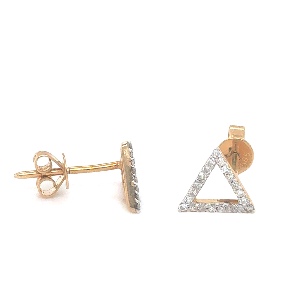14kt Yellow Gold .13ct Diamond Stud Earring