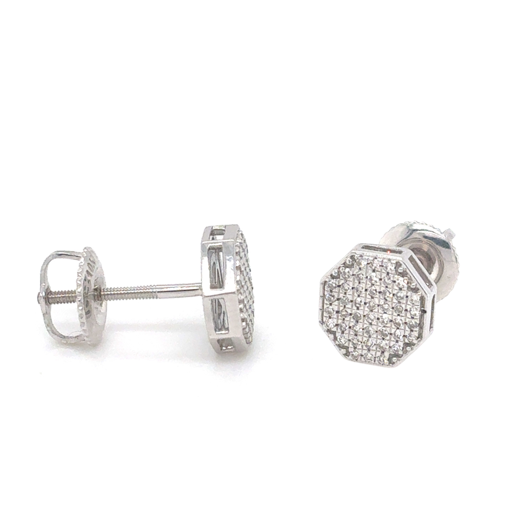 10kt White Gold .25ct Diamond Stud Earring