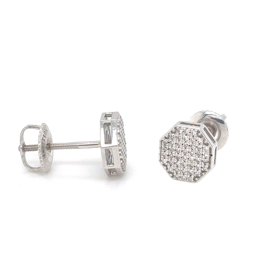 10kt White Gold .25ct Diamond Stud Earring
