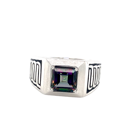 Sterling Silver Ring with Mystic Topaz