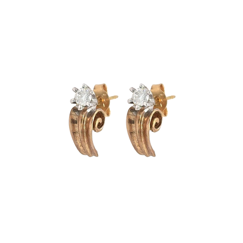 10kt Yellow Gold .16ct Diamond Stud Earring