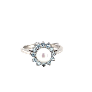 Sterling Silver Ring with Pearl