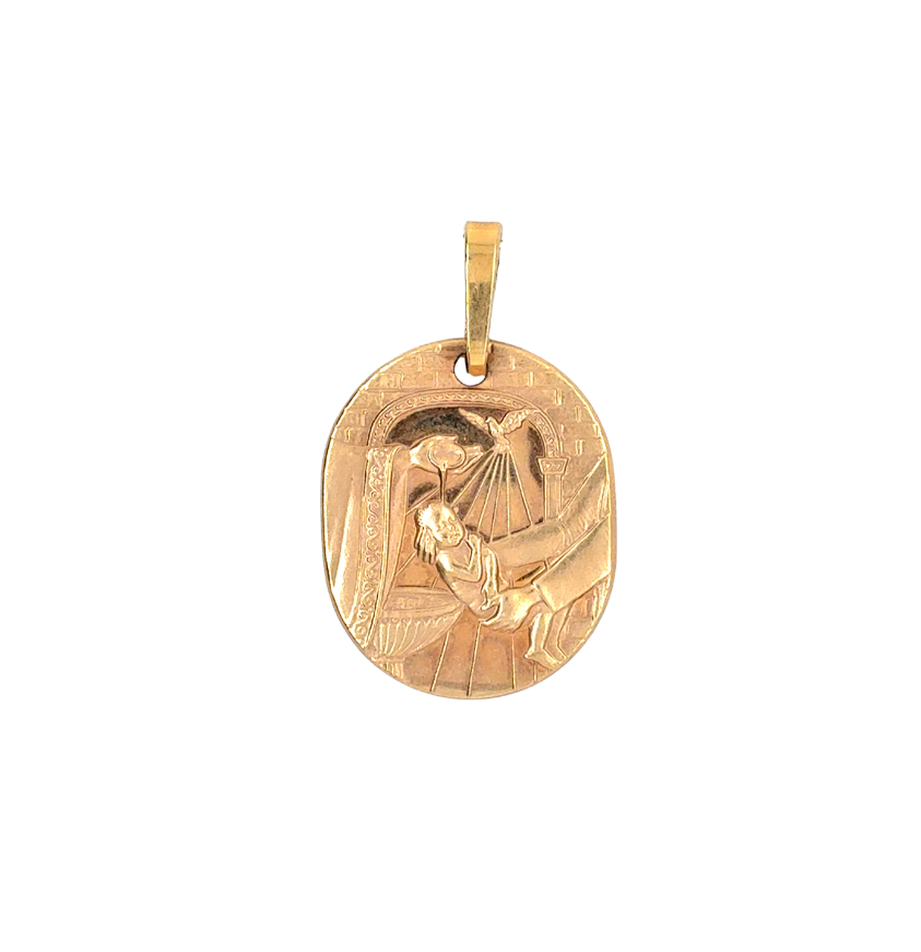 10kt Yellow Gold Baptism Charm