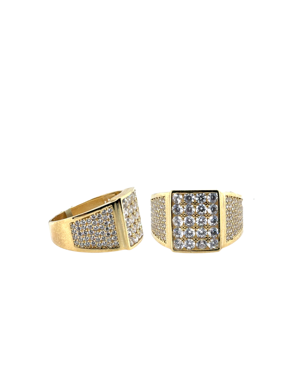 10kt Yellow Gold Fancy CZ Signet Ring