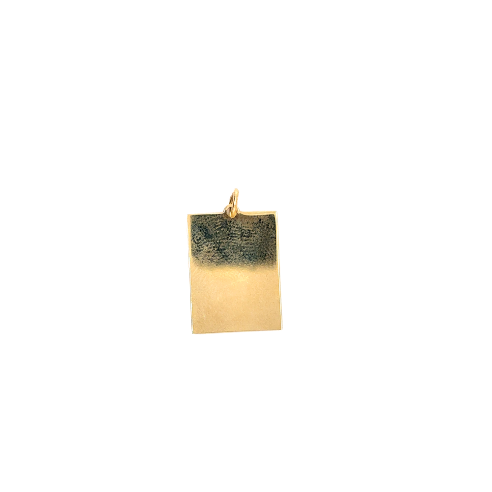 10kt Yellow Gold Dogtag Charm