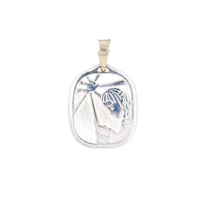 10kt White Gold Communion Charm