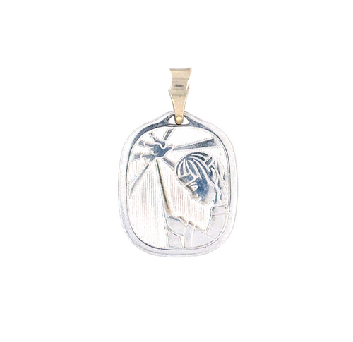 10kt White Gold Communion Charm
