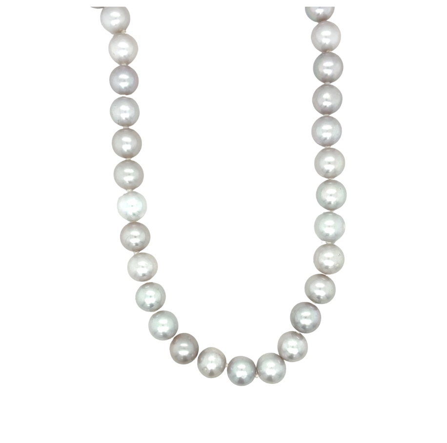 14k White Gold Fresh Water Pearl Necklace 18''