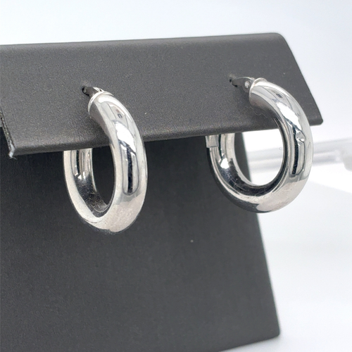 10kt White Gold Hoops
