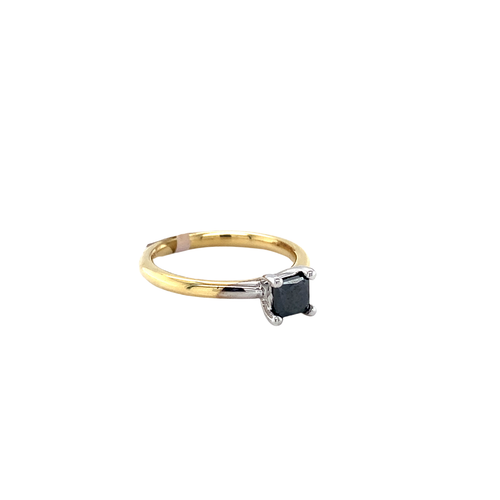 14kt Yellow Gold 0.61 tw Black Diamond Ring
