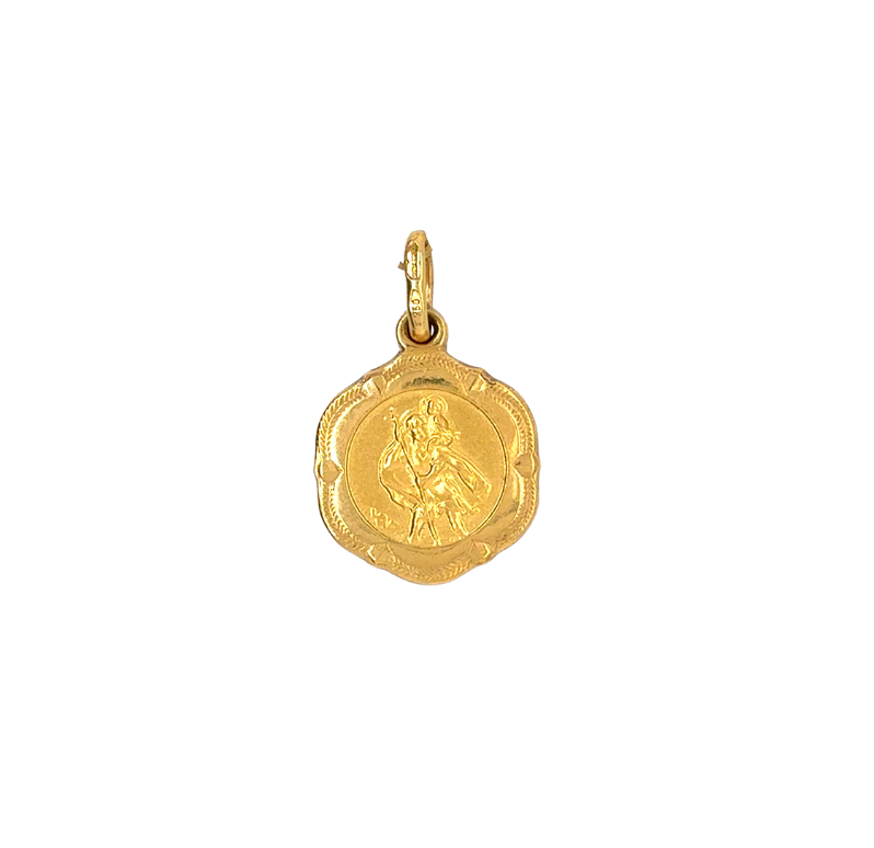 18kt Yellow Gold St. Christopher Charm