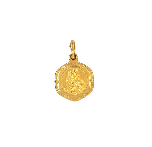 18kt Yellow Gold St. Christopher Charm