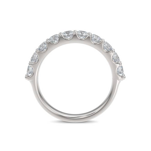14KT White Gold 1ct Lab Diamond Half Eternity Band