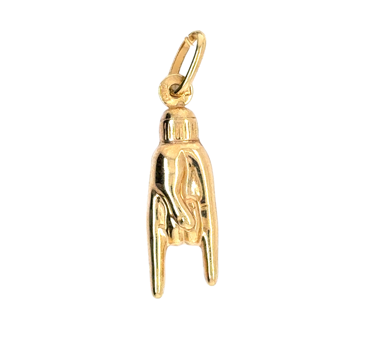 10kt Yellow Gold I love you Charm