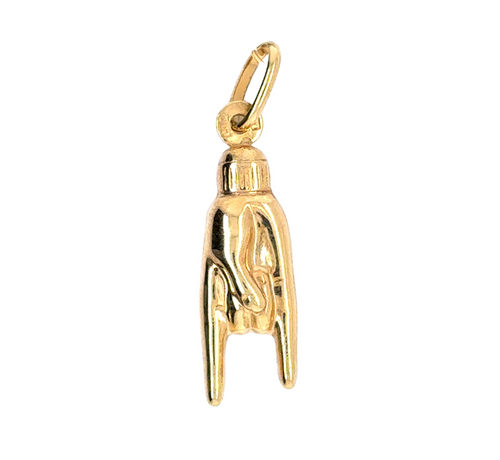 10kt Yellow Gold I love you Charm