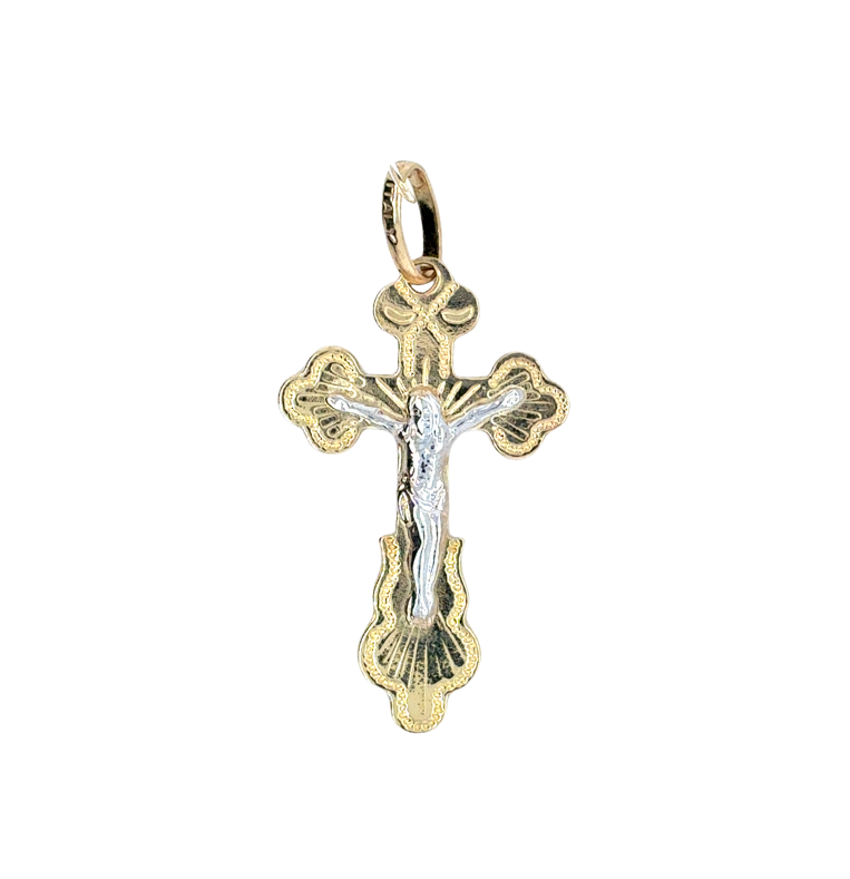 10kt Yellow Gold Crucifix Charm