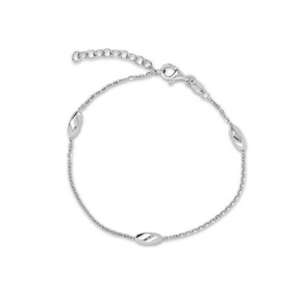 Stationary Marquise Bracelet in Sterling Silver - Special Price