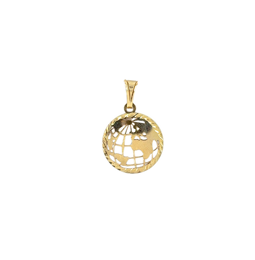 10kt Yellow Gold Globe Charm
