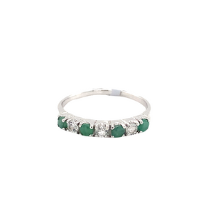 Sterling Silver Ring with Emerald