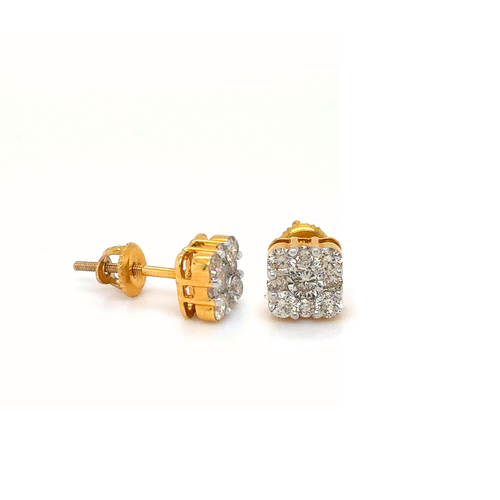 10kt Yellow Gold .75ct Diamond Stud Earring