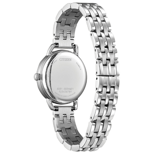 Citizen Classic Coin Edge Roman Numeral Silver Tone Watch EM1050-56A
