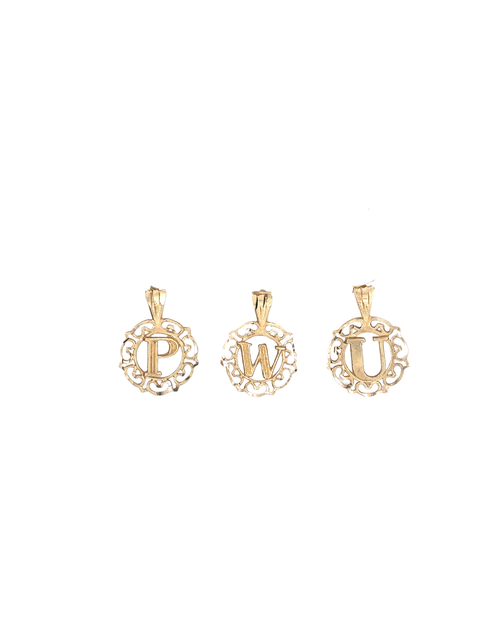 10kt Yellow Gold Initial Charms